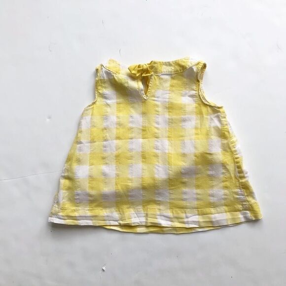BabyGap yellow buffalo plaid top GUC  XS(4/5T) - Picture 5 of 5